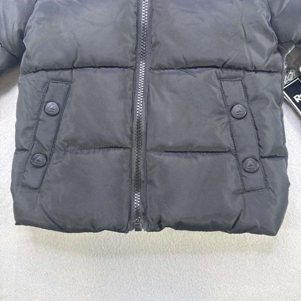 Reebok Toddler Heavyweight Comfortable Puffer Jacket‎ Size 18 Month Black NWT
